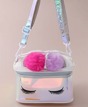 Babyhug Sling Bag with Unicorn Design Free Size - Silver