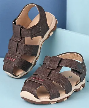 Cute Walk by Babyhug Velcro Closure Sandals   - Brown