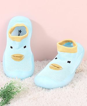 Cute Walk by Babyhug Sock Shoes Animal Design- Blue