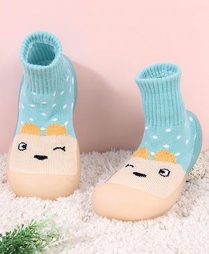 Cute Walk by Babyhug Animal Design Socks Shoe - Blue