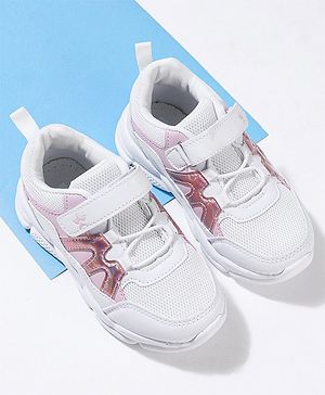 Cute Walk by Babyhug Sneakers  with Velcro Closure -White