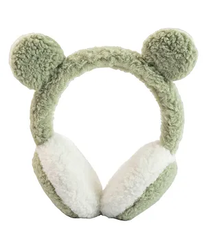 SYGA Children's Cold Protection Soft Earmuffs Light Green Lovely Panda Style Earmuffs Free Size