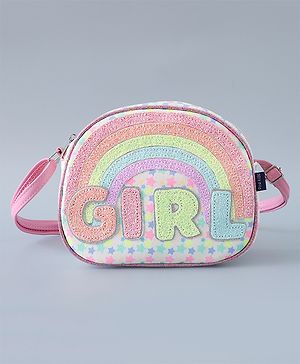 Pine Kids Sling Bag with Girl Design - Pink