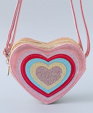 Pine Kids Heart Shape Sling Bag - Pink