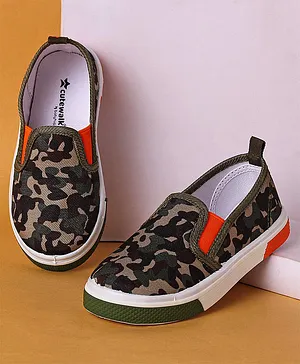 Cute Walk by Babyhug Slip On Casual Shoes with Jungle Animal Design - Red & White main image 0