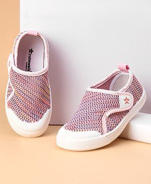 Cute Walk by Babyhug Slip On Textured Casual Shoes with Velcro Closure - Pink