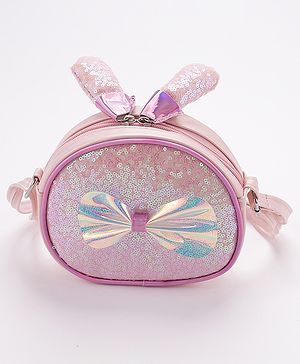 Pine Kids Sling Bag with Bow Applique - Pink