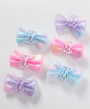 Babyhug Bow & Butterfly Clips Pack of 6 - Multicolor