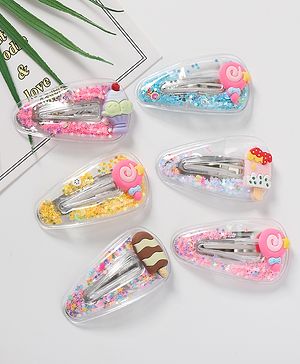Babyhug Snap Clips Icecream Applique Pack of 6 - Multicolour
