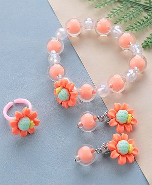 Babyhug Jewellery Set With Floral Design - Multicolor