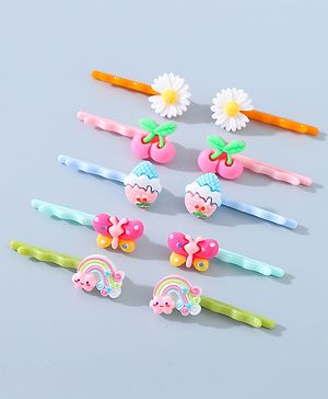 Babyhug Hair Pins And Clips Pack of 10 - Multicolour