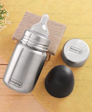 Babyhug Sterilizable Steel Feeding Bottle - 240 ml Babyhug Sterilizable Steel Feeding Bottle - 240 ml