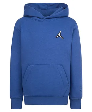 Jordan Full Sleeves Placement Jumber Man Essentials Po Hooded Sweatshirt  - Blue
