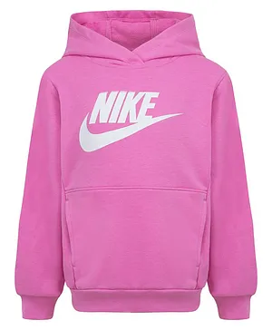 Nike Full Sleeves Brand Name Placement Printed Sweatshirt - Pink