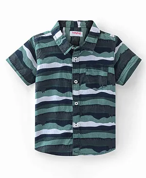 Babyhug Cotton Woven Half Sleeves Shirt Abstract Print - Multicolor