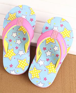 Cute Walk by Babyhug Slip On Flip Flops - Sky Blue