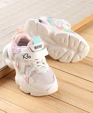 Babyoye Sneaker Shoes with Velcro Closure- Pink