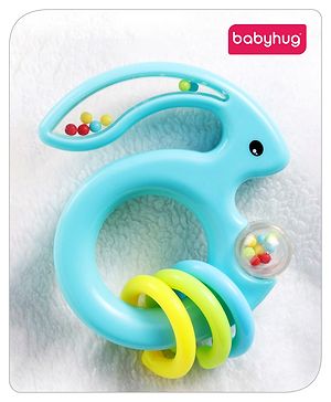 Babyhug Rabbit Shape Rattle - Blue Babyhug Rabbit Shape Rattle - Blue
