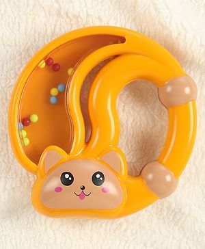 Babyhug Squirrel Shape Baby Rattle - Orange
