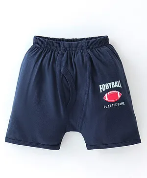 Revvo Junior Sinker Knit Boxer With Football Print - Blue