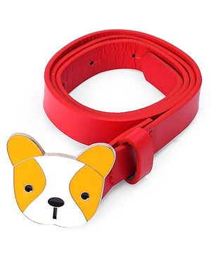 Babyhug Puppy Faced Free Size Belt - Red