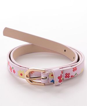 Babyhug Free Size Belt with Floral Print - Beige