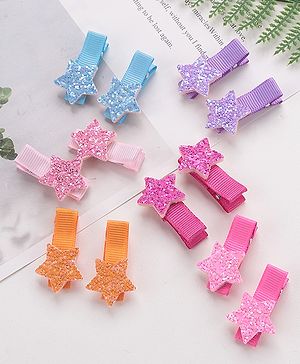 Babyhug Free Size Hair Pins and Clips Pack of 12 - Multicolor