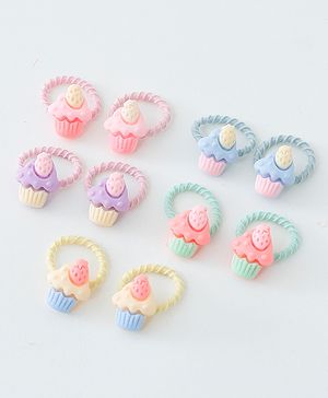 Babyhug Rubber Bands & Scrunchies Sets Pack of 10 - Multicolour