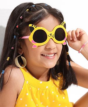 Babyhug Tiger Shape Sunglasses -Yellow