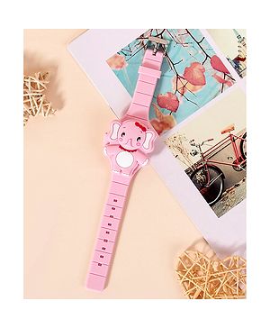 Babyhug Free Size Elephant Design  Digital Watch - Pink