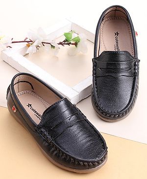 Cute Walk by Babyhug Slip On Formal Shoes - Black