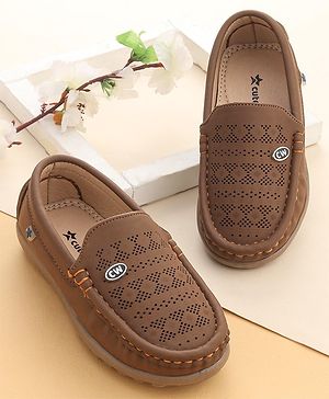 Cute Walk by Babyhug Slip On Formal Shoes - Brown
