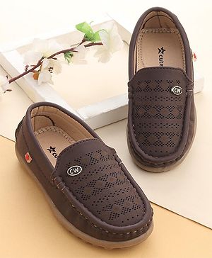 Cute Walk by Babyhug Slip On Formal Shoes - Dark Brown