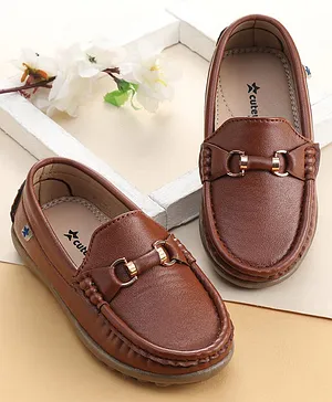 Cute Walk by Babyhug Slip On Formal Shoes -
                      Dark Brown