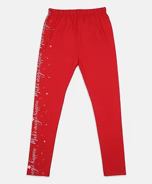 Leggings, Girls, 2-4 Years, Red - Pajamas & Leggings Online