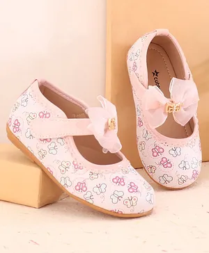 Cute Walk by Babyhug Ballerina With Velcro Closure & Chain Applique - Pink main image 1