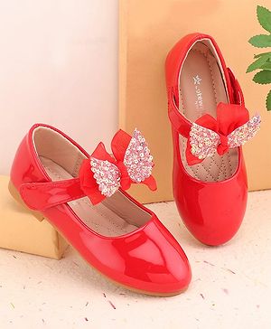 Cute Walk by Babyhug Ballerina with Velcro Closure -  Red