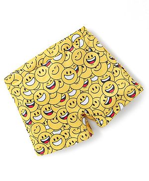 Babyhug Smiley Print Swimming Trunk - Yellow