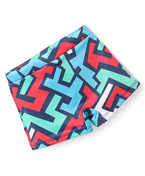 Babyhug Abstract Print Swimming Trunk - Multicolor
