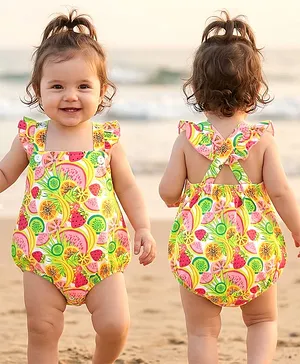 Babyhug 100% Cotton Interlock Knit
                              Sleeveless Onesie Fruits Print -
                              Multicolor