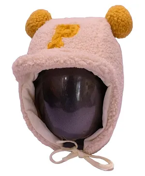 Tipy Tipy Tap Bear Ear Embellished Woollen Warmer Cap - Off White