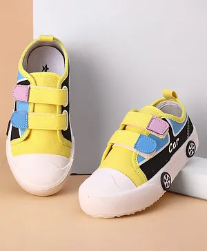 Cute Walk by Babyhug Velcro Closure Casual Shoes Car Design - Yellow