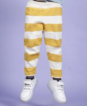 Greendeer 100% Cotton Striped Designed Diaper Pants -  Mimosa Yellow