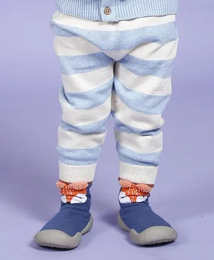 Greendeer 100% Cotton Striped Designed Diaper Pants -  Baby Blue