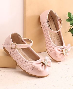 Cute Walk by Babyhug Ballerina with Buckle Closure  & Bow Applique-   Pink