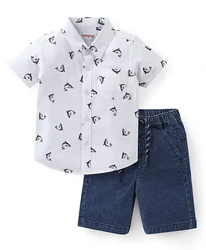 Babyhug Shirts and Bottomwear Boy Half sleeves Front-Buttons
