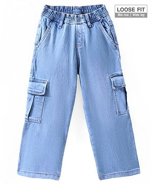 Pine Kids Full Length Washed Denim Jeans - Light Blue