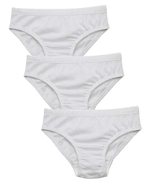 Charm n Cherish Pack Of 3 Solid Briefs - White