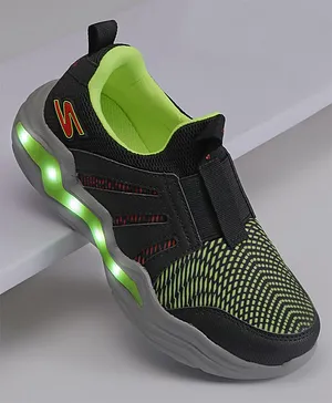 Skechers Slip On LED Shoes- Black