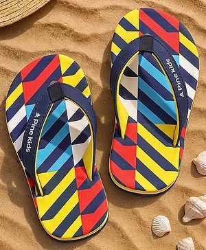 Pine Kids Slip On Flip Flops Stripe Design - Multicolour